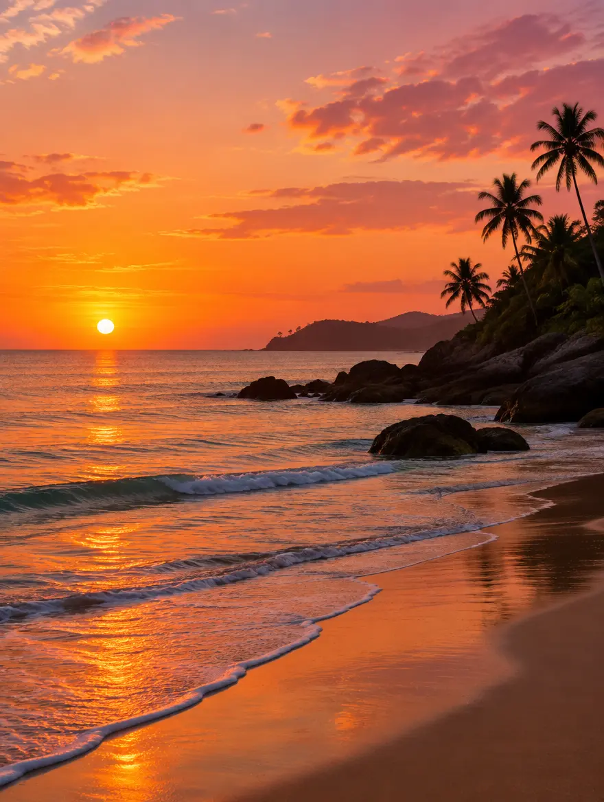 Pôr do sol sobre o mar